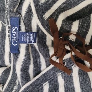 Chaps white and blue stripes shirt size large